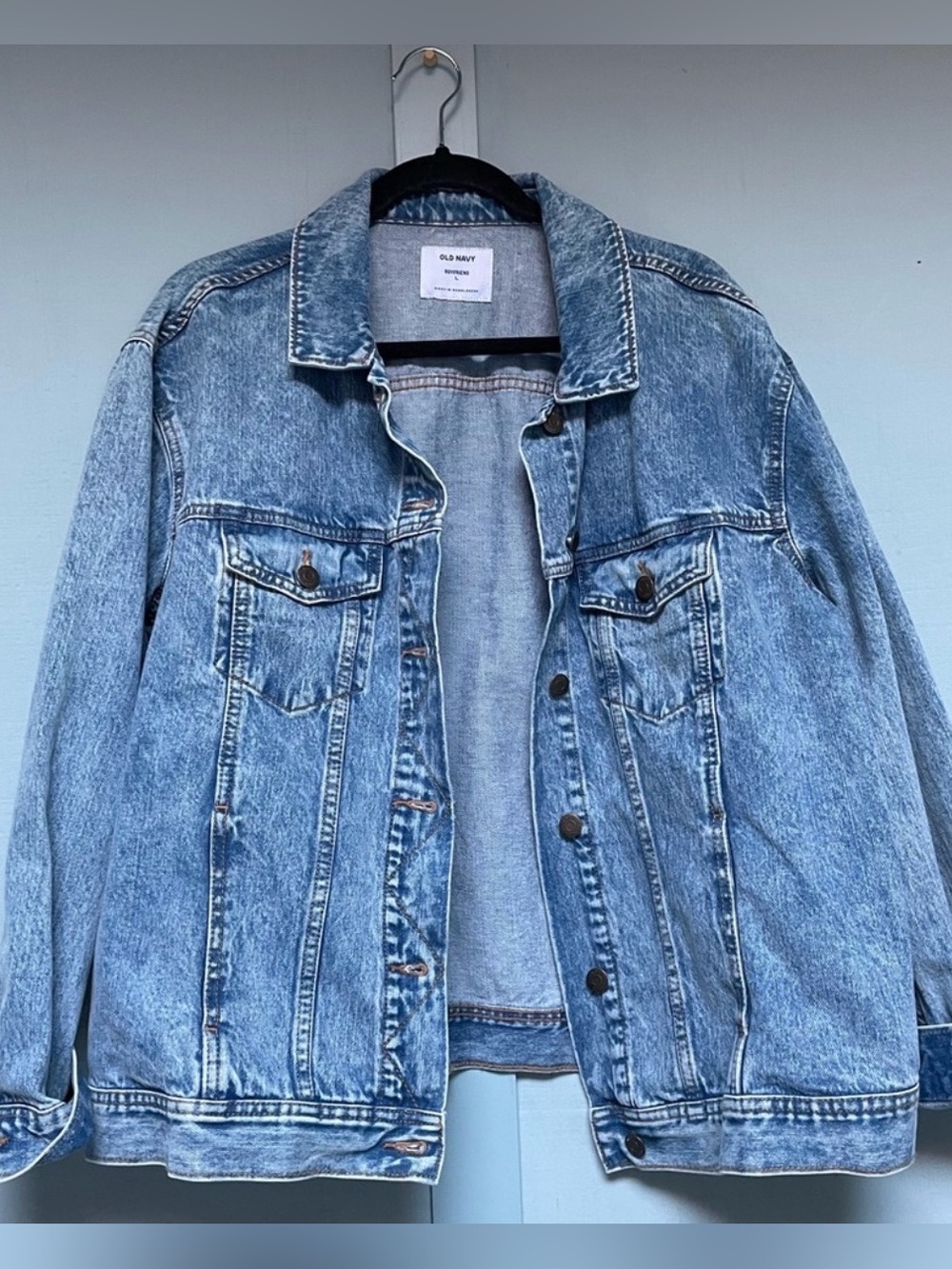 Old Navy Boyfriend Denim Oversized/Trucker Jacket- L